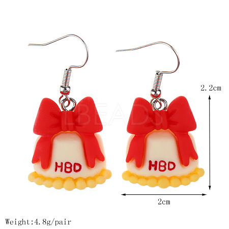 Food Theme Resin Dangle Earrings FS-WGC167F-01-1