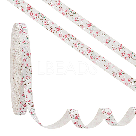 50M Flower Pattern Cotton Ribbon OCOR-BC0008-98-1