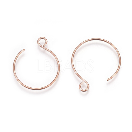 Ion Plating(IP) 304 Stainless Steel Earring Hooks X-STAS-L216-02A-RG-1