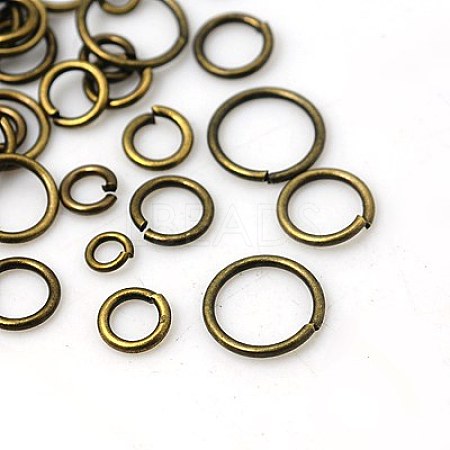 Brass Open Jump Rings KK-MSMC005-AB-NF-1