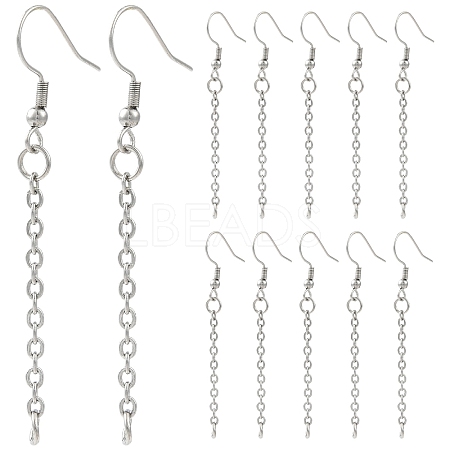 304 Stainless Steel Earring Hook EJEW-YW00016-01-1