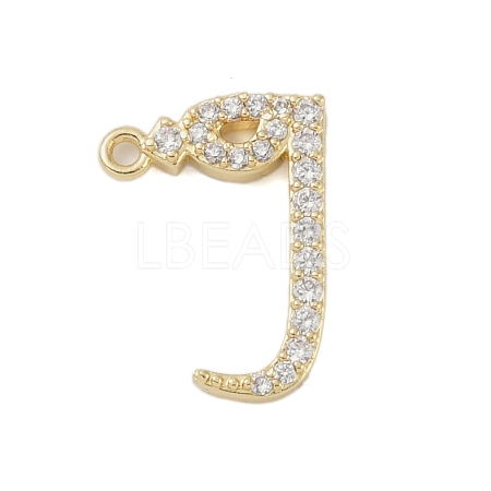 Rack Plating Brass Micro Pave Clear Cubic Zirconia Pendants KK-A224-03F-G-1