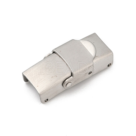 304 Stainless Steel Watch Band Clasps STAS-U055-01B-P-1