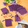 20Pcs Rectangle Polyester Imitation Burlap Packing Pouches Drawstring Bags ABAG-TA0002-02-6