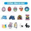 56Pcs 14 Style Easter Theme PVC Plastic Cabochons KY-FH0001-21-4