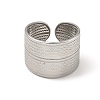 304 Stainless Steel Open Cuff Rings RJEW-Z018-35P-2
