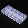 Cuboid Plastic Bead Containers X-CON-N007-02-3