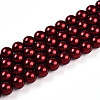 Baking Paint Pearlized Glass Pearl Bead Strands HY-N002-8mm-A13-2