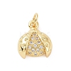 Brass Micro Pave Cubic Zirconia Charms X-KK-C012-44G-1