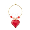 Valentine's Day Alloy Enamel Wine Glass Charms AJEW-JO00207-4