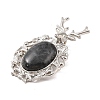 Natural Larvikite Pendants G-A226-02P-03-2