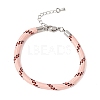 Braided Round Polyester Cord Bracelet Makings FB-CBAEDA0-01P-30-1