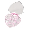 Heart Plastic Jewelry Boxes OBOX-F006-05-3