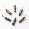 Natural Indian Agate Double Terminated Pointed Pendants G-G902-B13-2