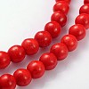 Synthetical Howlite Beads Strands X-G609-6mm-2