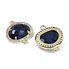 Dyed Natural Lapis Lazuli Faceted Oval Links G-B126-01G-12-2