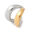 304 Stainless Steel Two-layer C-Shaped Cuff Earrings EJEW-M073-10PG-01-2