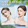 4 Pairs Brass Micro Pave Cubic Zirconia Flat Round Stud Earring Findings ZIRC-BBC0001-96-5