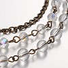 Gemstone Trendy Beads Multi-strand Bracelets X-BJEW-JB01875-02-2