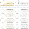 DIY Brass Geometric Hoop Earring Making Kit DIY-YW0008-60-1