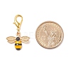 Alloy Enamel Bees Pendant Decorations HJEW-JM00661-03-2