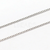 Tarnish Resistant 304 Stainless Steel Curb Chains CHS-L001-59-0.3mm-1