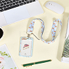 Plastic ID Card Sleeve with Polyester Lanyard Strap AJEW-WH20017-33D-3
