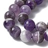 Faceted Round Natural Chevron Amethyst Bead Strands G-S380-01B-4