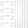 6Pcs Stainless Steel Blank Cuff Bangles MAK-BBC0001-32P-1