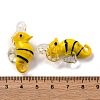 Handmade Lampwork Pendants LAMP-S068-08G-3