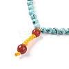 Adjustable Natural Turquoise Beaded Necklace Making MAK-G012-02-4