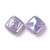Rainbow Iridescent Plating Acrylic Beads LS-OACR-A010-06A-1