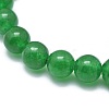 Natural Malaysia Jade(Dyed) Bead Stretch Bracelets BJEW-K212-A-013-3