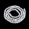 AB Color Plated Transparent Glass Beads Strands GLAA-G127-01-01H-3