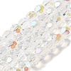 Electroplate Transparent Glass Beads Strands EGLA-A035-T6mm-L19-1