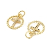 Brass Micro Pave Cubic Zirconia Pendants X1-KK-C092-21A-G-2