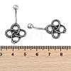 Snake 316 Surgical Stainless Steel Belly Button Rings EJEW-G416-18A-AS-5