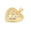 Brass Micro Pave Cubic Zirconia Pendants KK-D317-091G-2