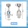 DICOSMETIC 30Pcs Antique Silver Plated Alloy European Dangle Charms FIND-DC0002-93-2