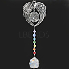 1Pc Heat Transfer Alloy Angel Wing Hanging Ornaments HJEW-BBC0001-15-7
