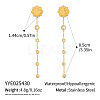 304 Stainless Steel Tassel Stud Earrings GP9116-1-1