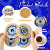 DIY Diamond Painting Evil Eye Theme Cup Mat Kits DIY-TAC0028-02-16