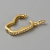 925 Sterling Silver Micro Pave Clear Cubic Zirconia Twister Clasps STER-WH0002-07G-2