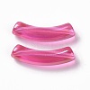 UV Plating Transparent Rainbow Iridescent Acrylic Beads X-OACR-A016-01H-2