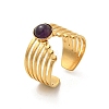 Natural Amethyst Finger Rings RJEW-K290-06G-2