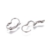 Tarnish Resistant 304 Stainless Steel Leverback Earrings Findings STAS-P239-20P-2