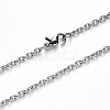 Non-Tarnish 304 Stainless Steel Cable Chain Necklace NJEW-S420-007C-P-2