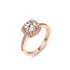 Square Real Rose Gold Plated Brass Rings RJEW-AA00198-6#-RG-1