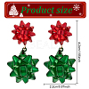 ANATTASOUL 4 Pairs 4 Colors Christmas Star Alloy Dangle Stud Earrings for Women EJEW-AN0002-26-2