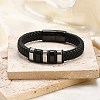 Braided Leather Cord Bracelets for Men BJEW-Z081-11EB-01-1